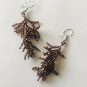 Purple Bead Earrings